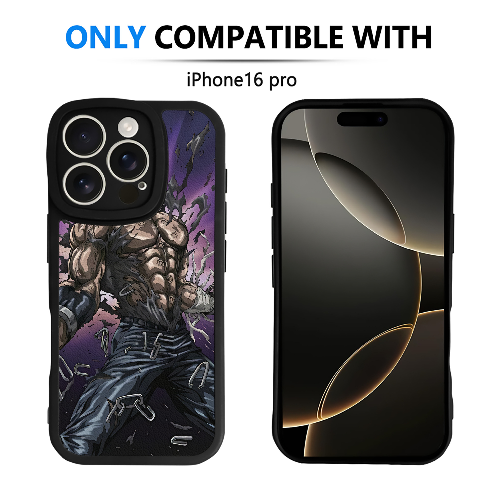 （画像用） 北斗の拳 Fist of the North Star 【iPhone 16シリーズ対応】シリコンスマホケース（レザー調） 材質：シリコン